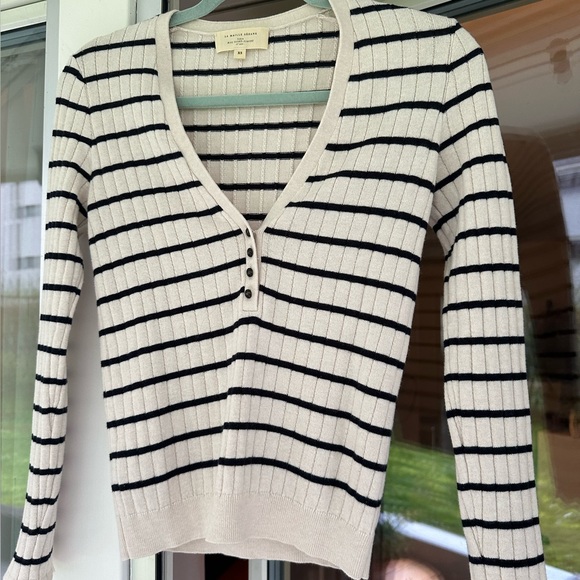 Sézane RARE Lou Jumper in Ecru/Black Size XS - Picture 5 of 6